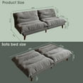 thumbnail image 4 of NYBOPAVIS 69" Futon Convertible Sofa Bed, Corduroy Loveseat Sofa Couch for Small Space Gray, 4 of 11
