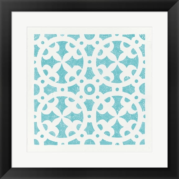 Great Art Now Hacienda Tile V by Moira Hershey Framed Wall Art 20"W x 20"H