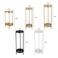 thumbnail image 6 of Resenkos Modern Folding Metal 2-Tier Plant Stand Potted Plant Holder Shelf with 2 Round Trays Indoor Outdoor, Versatile, Golden, 6 of 12
