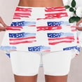 thumbnail image 5 of LevmjiaWomen's High Waisted 13th of July Shorts Patriotic Print Tummy Control Athletic Running Yoga Shorts with Pocket, 5 of 5