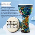 thumbnail image 3 of Handmade Campfire 8-inch Traditional African Jambe Hand Drum - Beginner's Goat Light Beige Hand Drum, Percussion Instrument, Suitable for Party Gatherings, Birthday Gifts, 3 of 9