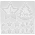 thumbnail image 1 of Molde colgante de Navidad DIY estrella y árbol de Navidad molde artesanal elementos de Navidad molde decoración de Navidad, 1 of 6