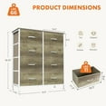 thumbnail image 2 of Nextay 8-Drawer Fabric Dresser for Bedroom, Storage Dresser Closet with Steel Frame & Wooden Top for Living Room, Dressing Room, Entryway, Greige Oak, 2 of 7