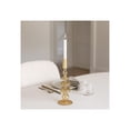thumbnail image 2 of Decorative Glass Candle Holder for Taper Candles - Modern Candlestick Holder with Disc and Sphere Design for Table Decor - Pair with Gold Centerpieces for Tables and Living Room Display - 11", Gold, 2 of 11