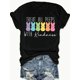 thumbnail image 1 of Easter Bunny Graphic T-Shirt - Women's Short Sleeve Crew Neck Casual Top with "Treat All Peeps with Kindness" Print, Relaxed Fit Shirt, Stretchy Tee for Spring/Summer Outfits, 1 of 5