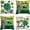 Green, variant on ST Patricks Day Lucky Charm Clover Throw Pillow Covers, 16 x 16 Inch Buffalo Plaid Bow Tie Shamrock Decoration for Sofa Couch Set of 4