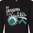 thumbnail image 4 of Inktastic Ovarian Cancer Awareness My Grandma is a Fighter Long Sleeve T-Shirt, 4 of 5