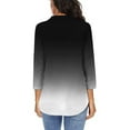 thumbnail image 6 of gakvbuo 3/4 Length Sleeve Shirts Womens Tops Collared V Neck Casual Plus Size Tunic Tops To Wear With Leggings Loose Shirt Work Business Blouses For Women, 6 of 6