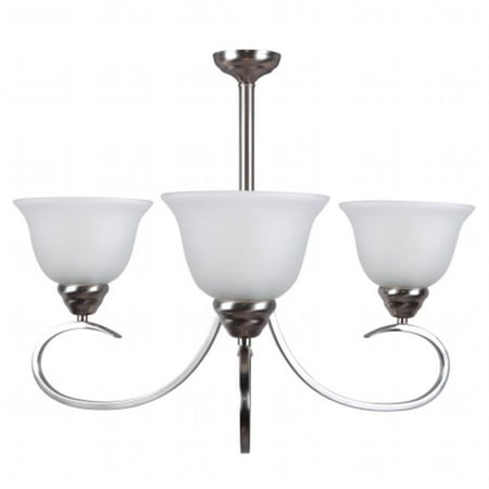 

3 Light Chandelier in Satin Nickel Finish