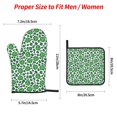 thumbnail image 2 of Daiia Leopard print St. Patrick's Day Pattern Oven Mitts and Pot Holders 4 pcs Set,High Heat Resistant 500 Degree Extra Thicken Long Kitchen Cotton Oven Glove, 2 of 6