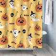 thumbnail image 4 of Tchckioa Halloween Shower Curtain,72x72 Inch Waterproof Hooks Bath Curtain Decor for Bathroom,Orange, 4 of 8