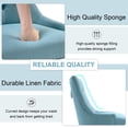 thumbnail image 5 of Foredo Linen Dining Chairs Set of 2, Modern Upholstered Dining Chairs with Solid Wood Legs, Country Tufted Dining Chairs for Dining Room Living Room, Light Blue, 5 of 10