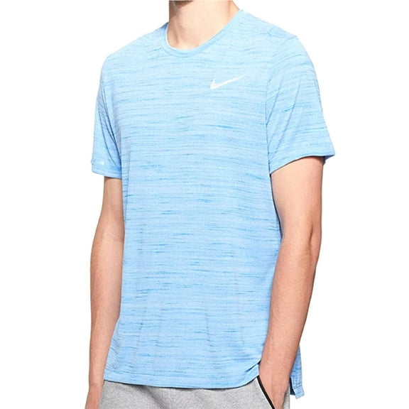 Nike Men's Miler Essential Tee 2.0 Signal Blue/Heather (Medium)