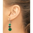 thumbnail image 3 of Sterling Silver Polished Black Agate & Green Quartz Beads Dangle Earrings (Width 10.6) (Length 43) - Jbsp, 3 of 5