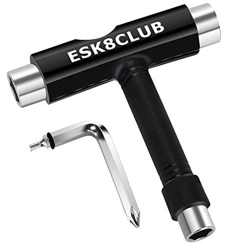 ESK8Club Skateboard Tool,All-in-One Skate Tools and Allen Key Portable Skateboard T Tool Accessory for Longboard Skateboard,Universal T Tool 