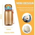 thumbnail image 2 of Botella de agua pequeña con tapas de boca ancha y colador extraíble, jarra de agua sin BPA para niños a prueba de fugas, para fitness, caminar, gimnasio y deportes al aire libre 400 ml, 2 of 5