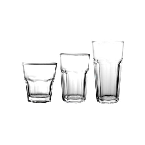 Duralex Picardie 18 Piece Clear Tempered Glass Drinkware and Tumbler Open Box 