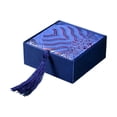 thumbnail image 1 of Qarigey Caja de regalo de tela de joyería con borlas cuadradas de estilo chino, cajas para hombres, de embalaje, exhibición de Ropa, zapatos y accesorios Miscelánea Azul oscuro 10*10*4cm, 1 of 6