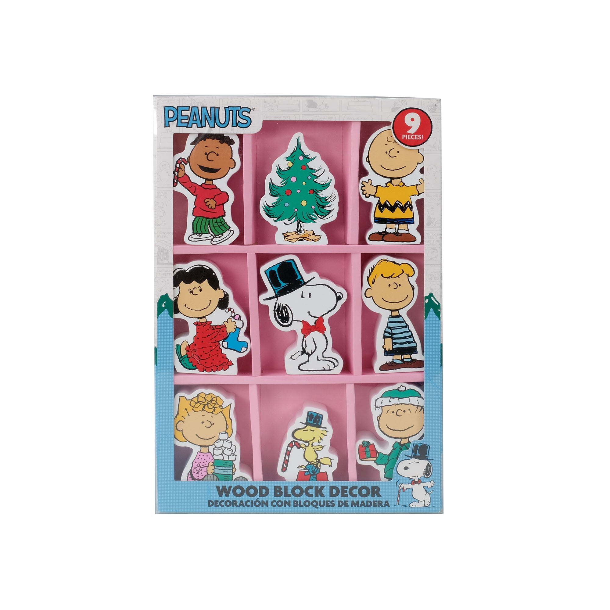 Peanuts 9 Piece Chunky Wood Block Set