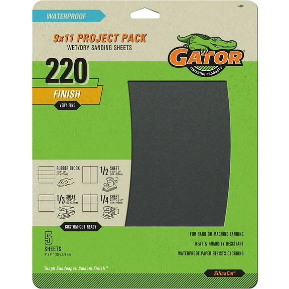 Ali Industries 4474 5pk 9x11 220grit Sandpaper