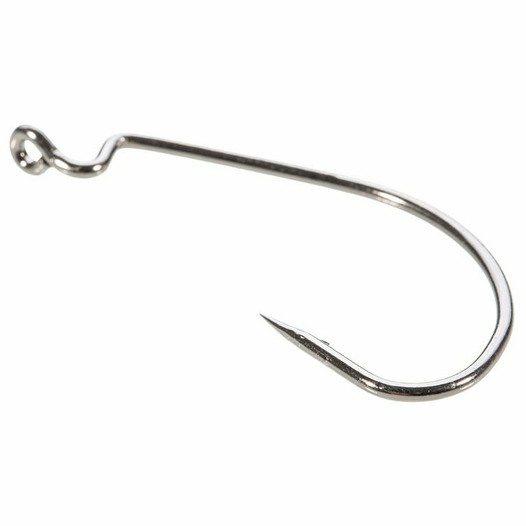  30pcs/Pack Worm Hooks Black Stainless Steel Fishing