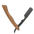 thumbnail image 2 of Straight Razor with Wooden Handle Shaving Razor Knife for Beard Grooming Straight Folding Razors Shaving Tool Stainless Steel, 2 of 9