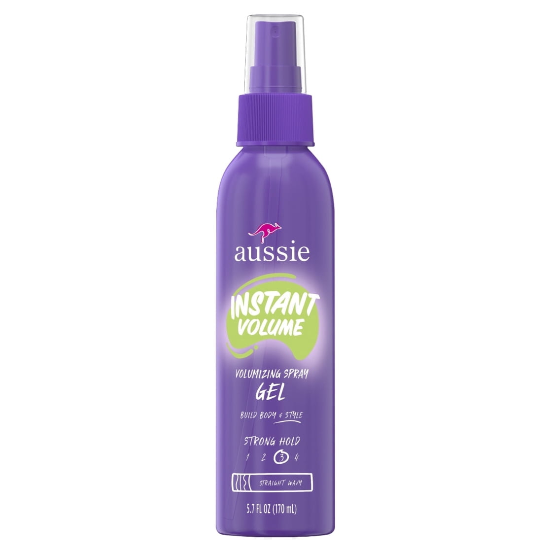 (2 pack) Aussie Instant Volume Volumizing Spray Gel for Wavy Hair, and Straight Hair, Unisex 5.7 fl oz