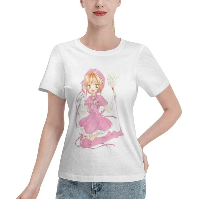T-Shirt Basique à Manches Courtes pour Femme Cardinal Sakura