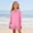 Pink, variant on Blue Girls' Hooded Ruffle Hem Sweatshirt Dress, Half-Zip Long Sleeve A-Line Dress with Hidden Pockets, Casual Daily Wear for Kids Aged 4-12,Size 5 T