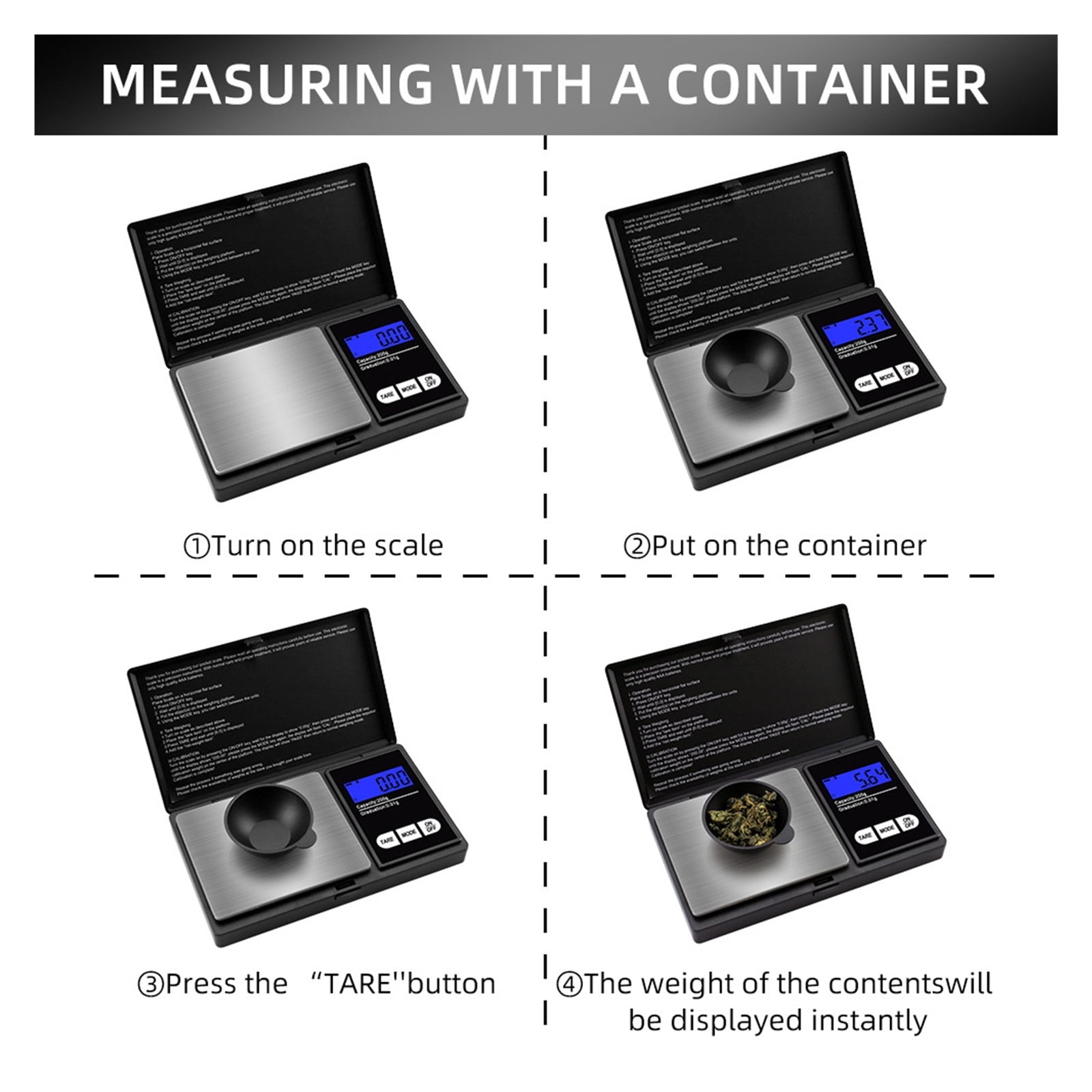 Grade Accurate Jewelry Display Calibration Function Digital Scale Suitable Jewelry Medicinal ,Multi Measuring Units