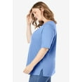 thumbnail image 3 of Woman Within Plus Size Perfect Elbow-Sleeve Square-Neck Tee, 3 of 5