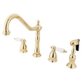 thumbnail image 1 of Kingston Brass KB1792PLBS 8 in. Widespread Kitchen Faucet with Brass Sprayer, 1 of 1