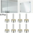 thumbnail image 4 of 8pc Stainless Steel Decorative Mirror Screw Cap Nails for Furniture, 4 of 5