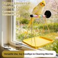 thumbnail image 5 of BASHI Suction Cup Bird Perch Stand for Window Mounting, Bird Travel Companion with Integrated Tray and Feeding Cups, 5 of 7