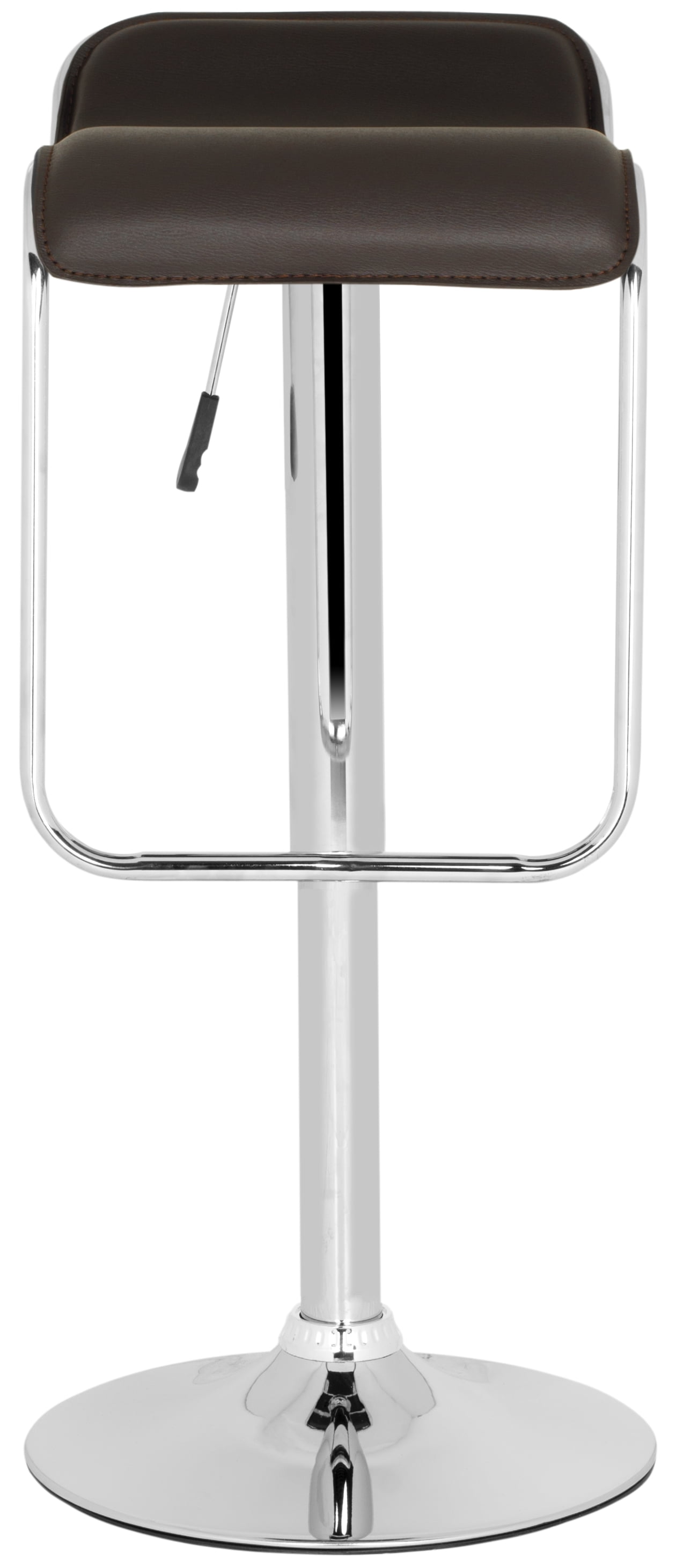 SAFAVIEH Taronda 34" PVC Leather Swivel Barstool, Brown