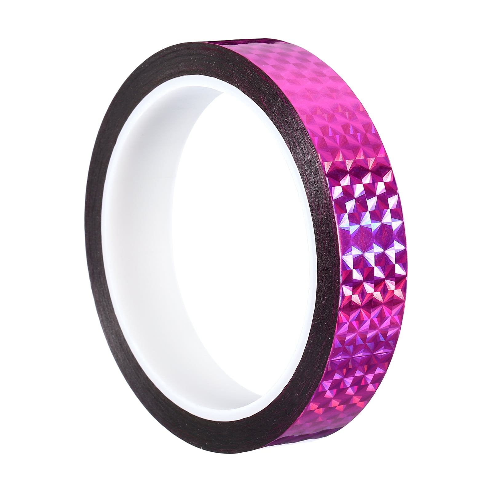 20mm x 50m Prism Tape, Holographic Reflective Self Adhesive for DIY Art Craft Wrapping Decoration, Rose Red