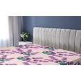 thumbnail image 5 of Ambesonne Lavender Pattern Fitted Sheet, Botany Artwork, Full Size, Jade Green and Purple, 5 of 5