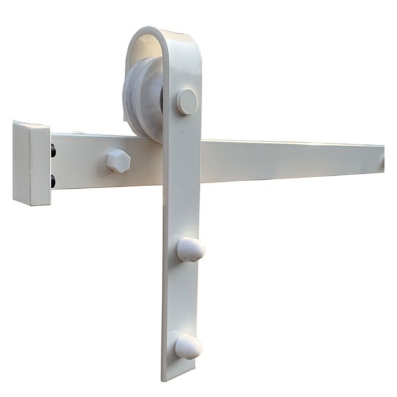 White 5FT-10FT Black Classic Sliding Wood Door, Sliding Rail Barn Door Hardware Rail Track Sliding Door Barn ,Superior Strength