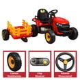thumbnail image 4 of Tractor Montable Eléctrico JOYKOO Rojo 12v Control Remoto Luz Led, 4 of 8