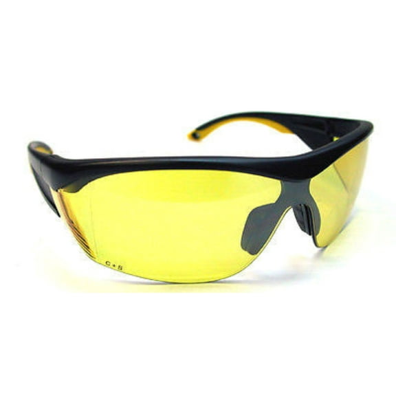 Picklers Edge Looper Pickleball & Z87.1 Safety Glasses Yellow Lens Matte Black
