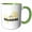 Green/White, variant on 3drose, Motivational Quote Stay Grateful with Sun and Heart Icon, 11oz Two-tone Red Mug