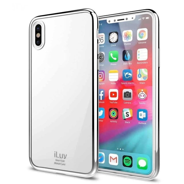 Funda ILUV Metal Care para iPhone XS MAX Plata
