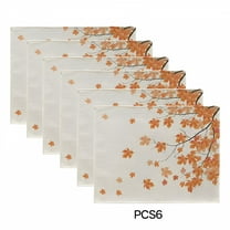 ACDANC Fall Placemats Set of 6 Autumn Maple Leaves Vintage Table Mats 12 X 18 Inch Seasonal Farmhouse Kitchen Dining Table Decor Table Mats Set of 6