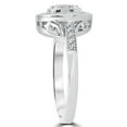 thumbnail image 2 of Pompeii 3/8Ct Vintage Natural Diamond Cushion Halo Shape Ring White Gold (H/I,I1-I2), 2 of 4