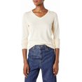 thumbnail image 1 of walmart Essentials Womens Lightweight V-Neck Sweater, 1 of 8