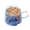 Blue, variant on Double Wall Glass Cup 200ml Clear Flowers Pattern Milk Tea Coffee Mug with Handle Gifts Friends Home Water Cup Drinking Glasses