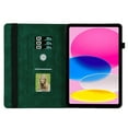 thumbnail image 5 of Decase for iPad 10th Generation Case 2022 10.9 inch, Shockproof Premium PU Leather Retro Embossed Butterfly Slim Cover Case with Pencil Holder for iPad 10th Gen (2022) 10.9 Inch,Green, 5 of 8
