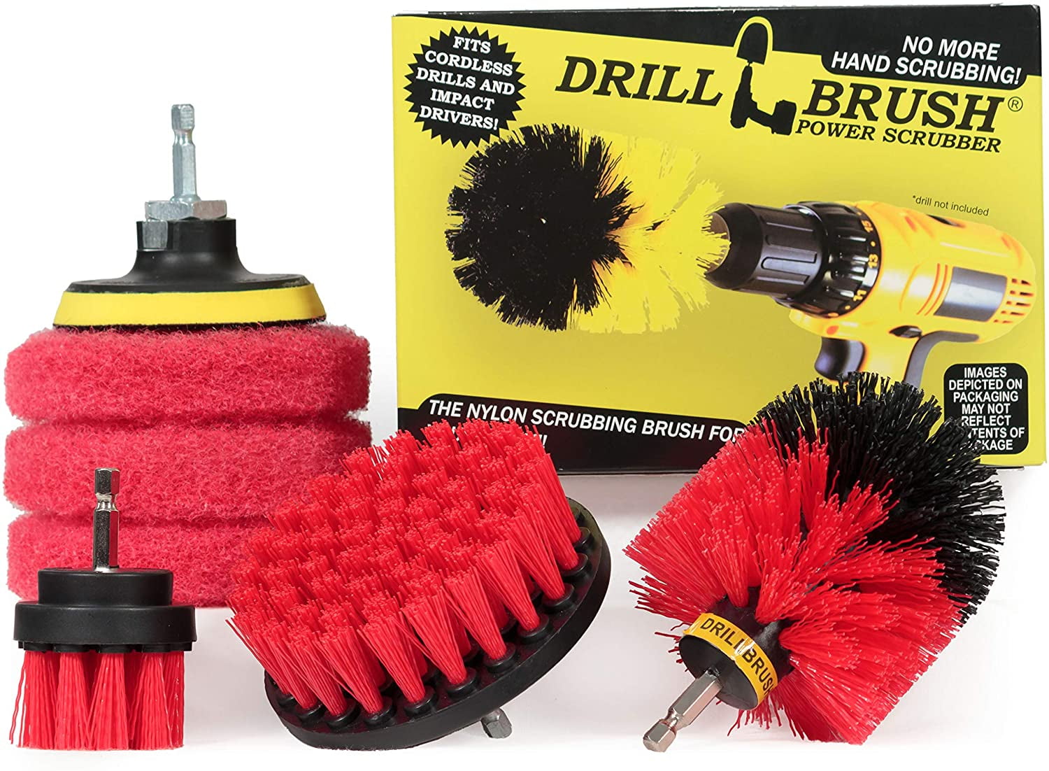 Drillbrush Drill Brush Kit Rotary Drill Brush Cordless Scrubber