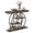 Brown, variant on Gymax 4-Tier Console Table w/Storage Shelves Circle Base Accent Behind Couch Table White & Gold