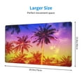 thumbnail image 3 of Bingfone Palm Trees At Sunset Large Gaming Mouse Pad,Extended Desk Mousepad With Stitched Edges,Non-Slip Base,Water Resist Keyboard Pad For Gamer, Office & Home, 29.5 X 16 In, 3 of 9